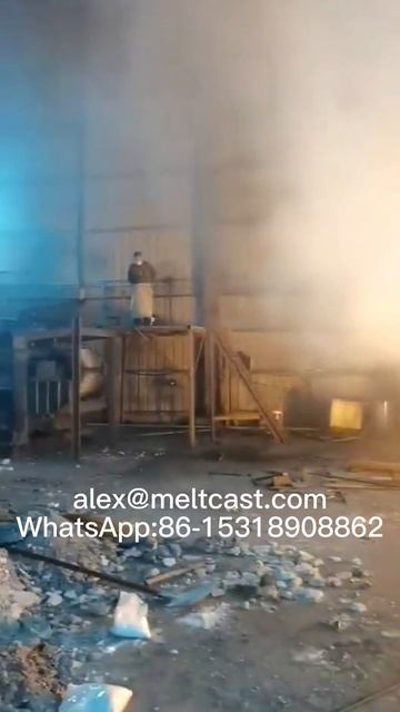 Aluminum shell induction melting furnace melting the steel for the foundry plant смотреть онлайн