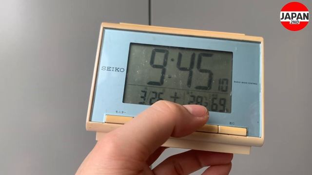 SEIKO SQ698L LCD alarm clock radio wave digital calendar temperature and humidity light blue pearl смотреть онлайн