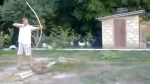 Стрельба из самодельного лука