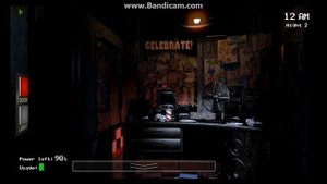 Баг во фнаф! Бонни в 12 часов! (FNAF 1)