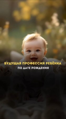 💬 БУДУЩАЯ ПРОФЕССИЯ РЕБЁНКА ПО ДАТЕ РОЖДЕНИЯ