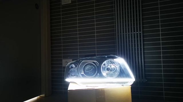 Retrofit Bi-xenon with CARLITS Dynamic DRL led flexible strips headlights
