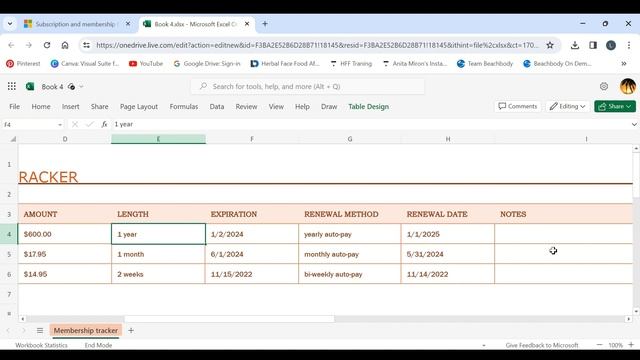 HOW TO USE ONLINE SUBSCRIPTION TRACKER | **FREE PRINTABLE** | APR 2024 |#DEBTFREEJOURNEY