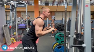 Трицепс. Разгибание рук в блоке хватом сверху - техника выполнения