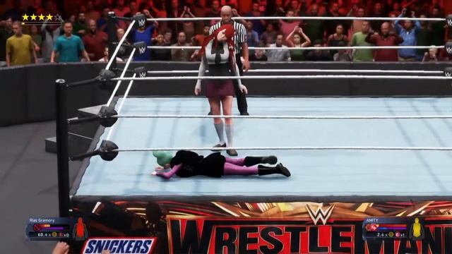 WWE 2K20 Rias Gremory Vs Amity Blight Wrestlemania event for World heavyweight championship
