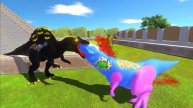 BATMAN SPINOSAURUS vs SUPERMAN MOSASAURUS DEATH RUN - Jurassic World Evolution 2