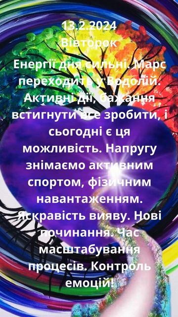 Енергії дня 13 2 2024 Вівторок Марс у Водолії марсуводолії