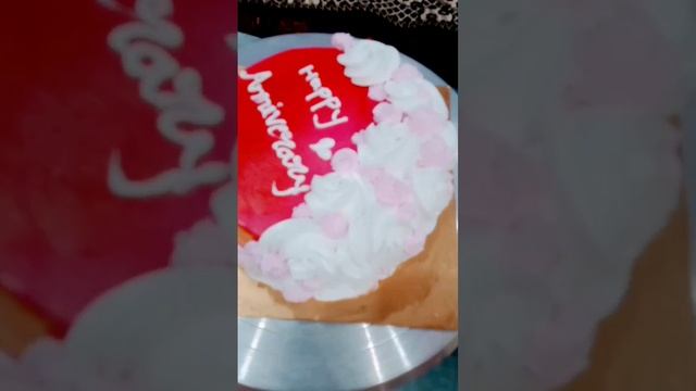 #anniversary #cake#red#and#white#colour #cakeart #cakedesign #viralvideos#shots