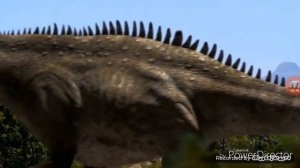 Аллозавр нападает на диплодока