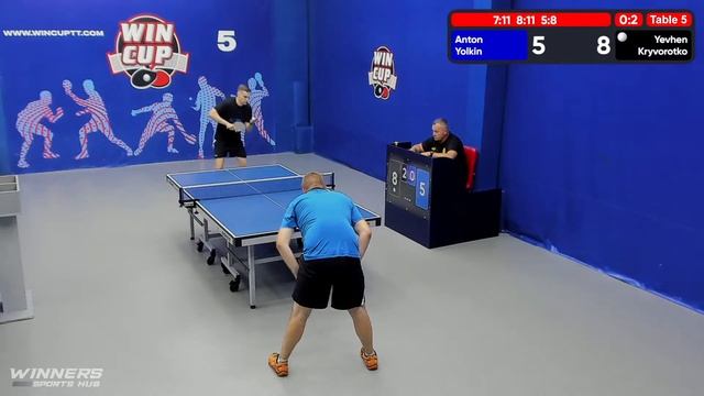 14:30 Ёлкин Антон 3-2 Криворотько Евгений стол 5  ЮГ-4  02.07.22 смотреть онлайн