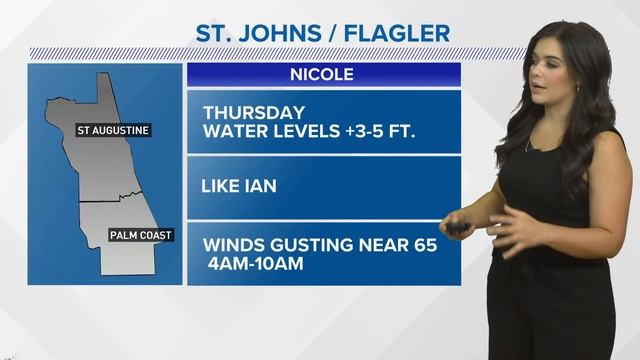 10PM: Hurricane Nicole has winds of 75 mph, expected to stay as weak Category 1 смотреть онлайн