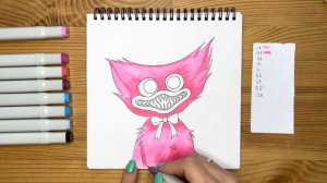 Как нарисовать "Киси миси" карандашом и скетч маркерами | Рисунок из poppy playtime поэтапно и легко