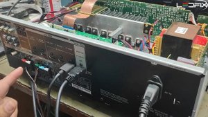 Receiver Denon AVR-X550BT tinha imagem e não tinha som | Consertado na Ledfix