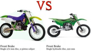 Kawasaki KX 250 vs Kawasaki KX 100 Test specification comparison