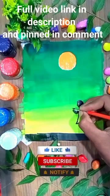 😜😜Green nature painting😜😜 ll poster colour ll #shorts #viral #painting