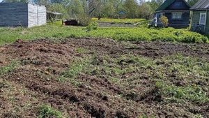 фрезеруем целину, японским минитрактором Митсубиси мт20.