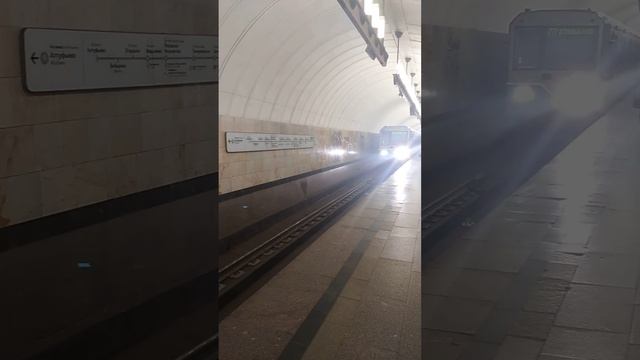 снова в строю перегонка поезд Ока на станции метро Чеховская 19.04 2024 смотреть онлайн