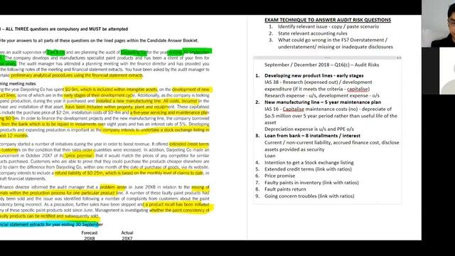 F8 AA Audit Risk Sep Dec2018 Exam Question part 2 смотреть онлайн