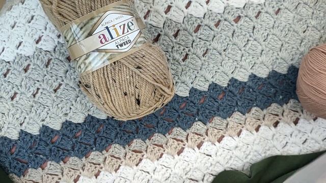 Вязальный бумеранг. Квадрат объединяющий. Распаковка 2024.