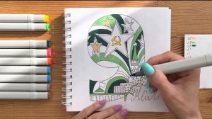 Рисунок скетч маркерами "9 мая" для скетчбука | Срисовка картинки для начинающих