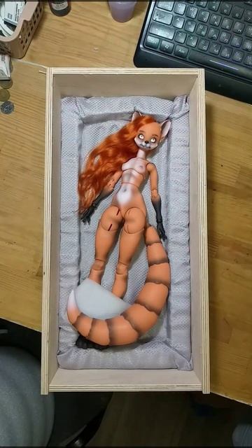 Red fox bjd doll/Рыжая кукла лиса