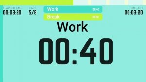 Interval Timer 40 Seconds / 10 Second Rest (40/10) - 8 Rounds