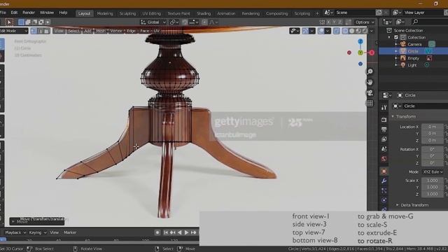 how to create realistic table in blender 2.82 tutorial part 1/ blender | blender for beginner смотреть онлайн