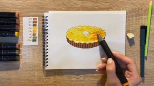 Как нарисовать киш карандашом и скетч маркерами | Рисунок для детей, поэтапно и легко