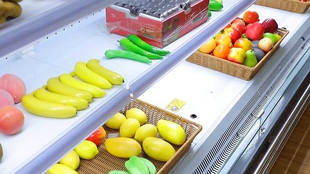 Air Curtain Multideck Open Chiller Store Fruit Display Refrigerator смотреть онлайн
