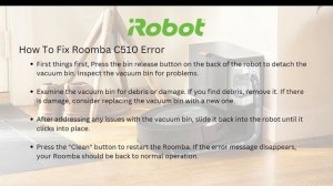 How To Fix Roomba C510 Error - Solved!