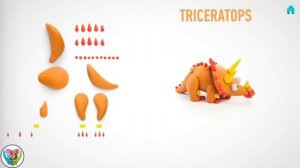 Triceratops Dino - Clay Dinos - Hey Clay