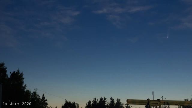Comet C/2020 F3 (NEOWISE) timelapse смотреть онлайн