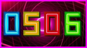 Numbers 1 to 1000 Neon (colorful 3d)