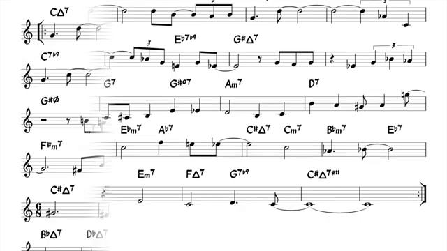 Tones For Joan s Bones Chick Corea E piano Backing track score for Eb alto instruments_270p_360p