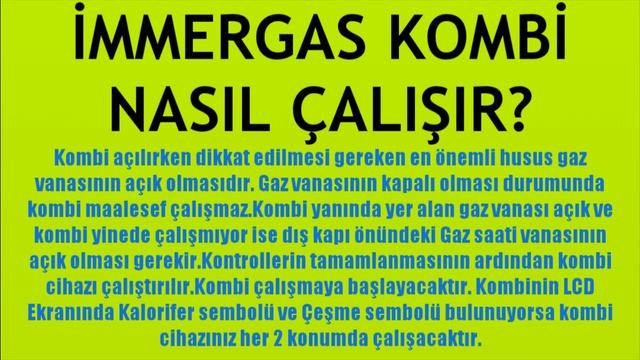 İmmergas Kombi Nasıl Çalışır? Nasıl Kullanılır? смотреть онлайн