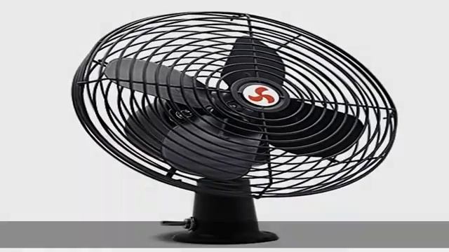 Homdec 12V RV Cooling Fan with 2-Speed Switch, 8.75-Inch Heavy Duty Black Metal Fan, 12Volts Car Fa смотреть онлайн