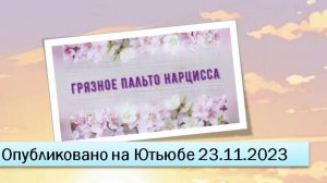 Грязное пальто нарцисса (23.11.2023)