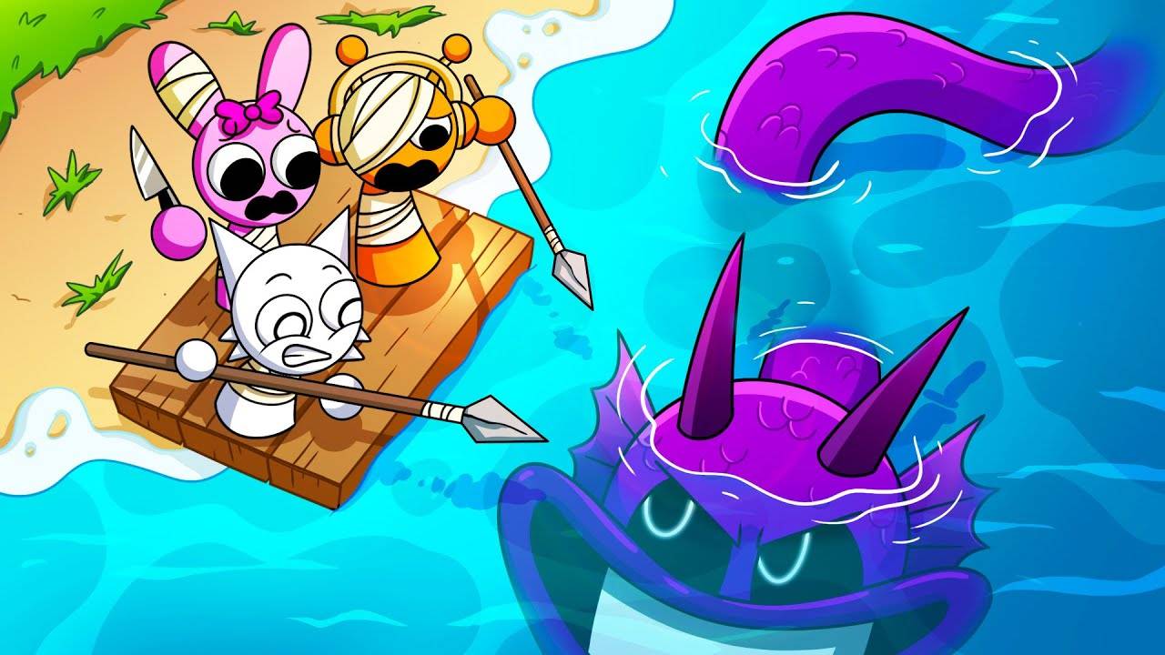 ВЫЖИВАНИЕ НА ОСТРОВЕ СПРАНКИ  - GameToons | SURVIVING on SPRUNKI ISLAND на русском | fReelaN SHOW