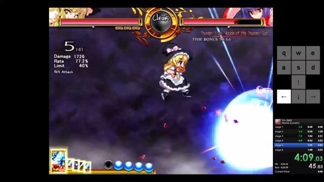 Touhou SWR Marisa Lunatic Story speedrun #7 6:39 смотреть онлайн