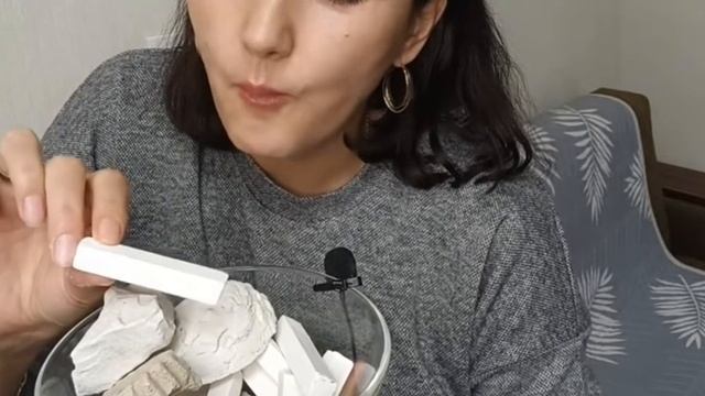 сухой десер/ асмр/ мел и глина/ вкусняшка 😍😍😍😍😘😘🤍 смотреть онлайн