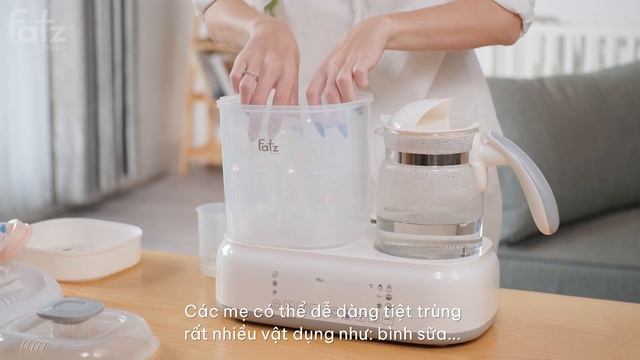 Máy đa năng điện tử - Multimax 2 | Tiệt trùng, sấy khô, hâm sữa, đun và hâm nước pha sữa | FATZBABY