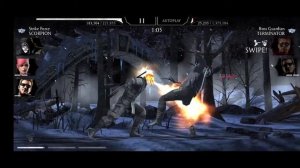 Mk Mobile. Earthrealm Tower Battle 150. Strike Force team with Scorpion Brutality.