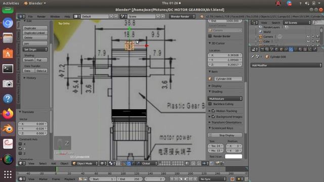 How To Make Design DC Motor Gear Box Yellow in Blender#part5 смотреть онлайн