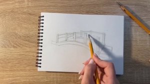 Как нарисовать мост карандашом | Рисунок для начинающих поэтапно