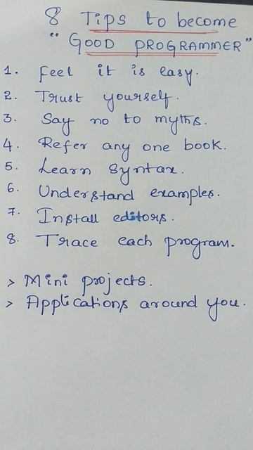 Programming Tips to Beginner