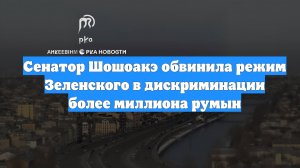 Сенатор Шошоакэ обвинила режим Зеленского в дискриминации более миллиона румын