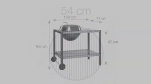 Dancook 1500 - Kettle Barbecue Grill & Kitchen with Stainless Steel Bottom Shelf.