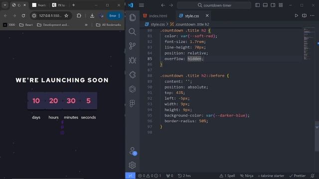 Build a Countdown Timer from Scratch with HTML, CSS, and JavaScript | Frontend Mentor