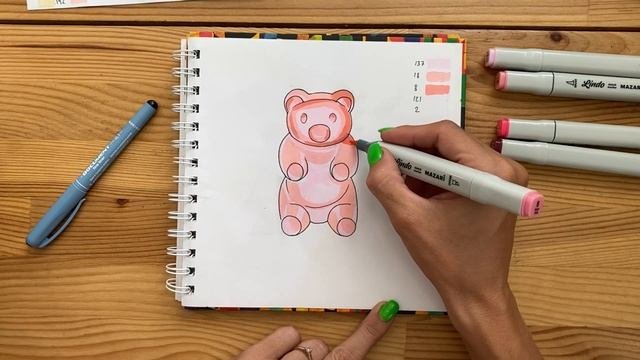 Рисунок скетч маркерами 