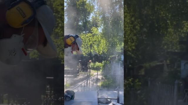 Подрезка тротуарной плитки смотреть онлайн